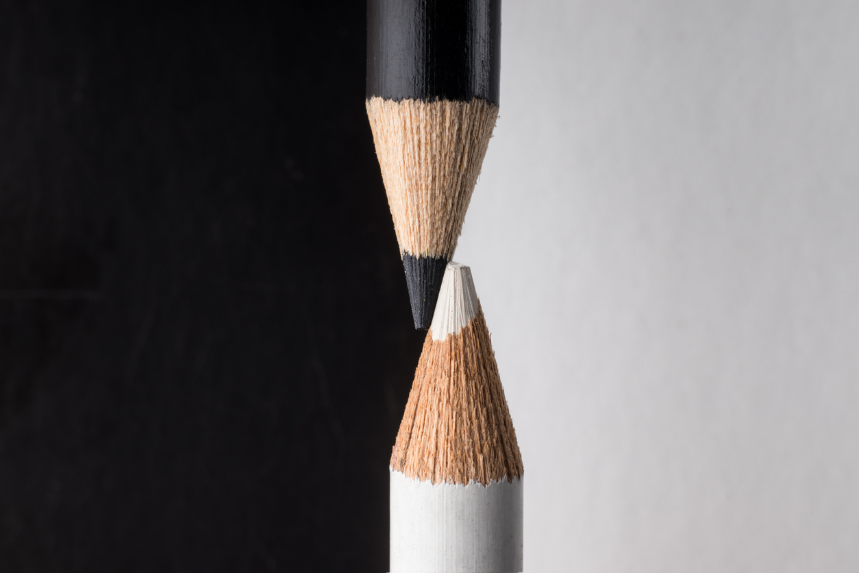 Contrast in photography shown through strong separation of subject and background using tone, color, and texture.